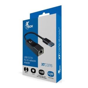 ADAPTADOR DE RED USB-3.0 A RJ45, XTECH XTC-376 10/100/1000, 17CM
