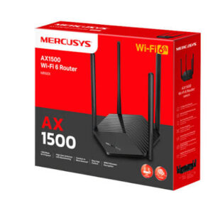 Mercusys MR60X V2 - Enrutador inalámbrico conmutador de 2 puertos - 1GbE - Wi-Fi 6 - Doble banda