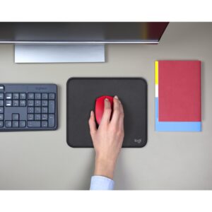 Logitech Studio Series - Alfombrilla de ratón - base de goma antideslizante, fácil deslizamiento, superficie resistente a salpicaduras - grafito