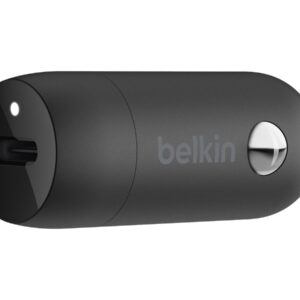 Belkin - Adaptador de corriente para el coche - 30 vatios - 3 A - Fast Charge (24 pin USB-C) - negro