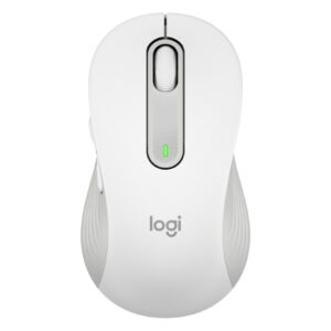 Logitech Signature M650 L - Ratón - tamaño grande - óptico - 5 botones - inalámbrico - Bluetooth, 2.4 GHz - receptor de USB Logitech Logi Bolt - blanco hueso