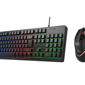 Xtech - Keyboard, mouse and mouse pad - Wired - Spanish - USB - Black - Gaming XTK-535S