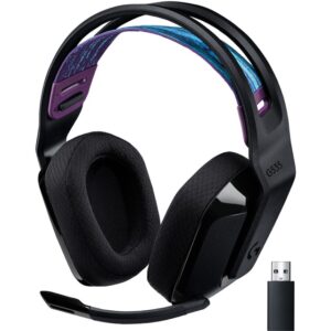 Logitech G535 LIGHTSPEED Wireless Gaming Headset - Lightweight on-ear headphones, flip to mute mic, stereo, compatible with PC, PS4, PS5, USB rechargeable - Black - Auricular - tamaño completo - LIGHTSPEED - inalámbrico - certificado Discord