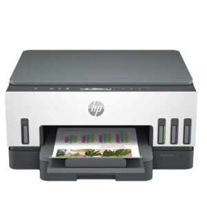 HP - Impresora Smart Tank 720 AIO / Escáner / Copiadora - Chorro de tinta - Wi-Fi / Bluetooth LE - Duplexador automático - USB 2.0 de Alta Velocidad - Kit de Tintas incluída