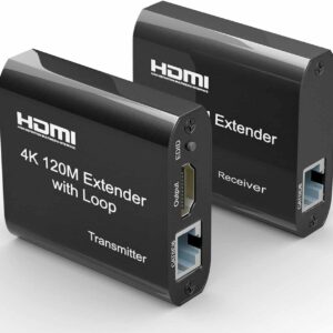 EXTENSOR HDMI CON CABLE DE RED CAT5/6, RESOLUCION 4K HASTA 150 METROS , ALUMINIO