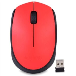 MOUSE INALÁMBRICO LOGITECH M170 NEGRO / ROJO