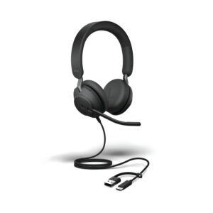 Jabra - Evolve2 40 SE Stereo Audífonos Alámbricos USB-A con Micrófono - Negro