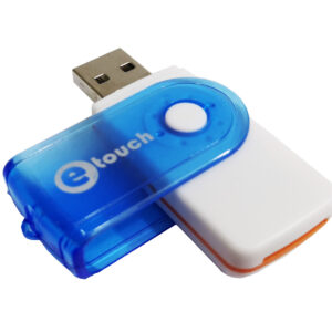 MULTILECTOR DE TARJETAS 24 EN 1, ETOUCH 101679BL AZUL