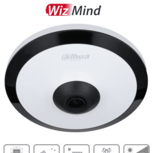 CAMARA DE VIGILANCIA IP DAHUA IPC-EW5541N-AS - FishEye de 5 MP/WinzMind/ IR de 10 Mts/H.265+/ PoE/ WDR Real/ Micrófono Integrado/ Heat Map/ Detección Inteligente/ Ranura para MicroSD/E&S de Alarma/E&S de Audio/ 3D DNR, HLC, BLC/Interior
