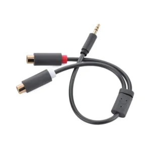 CABLE DE AUDIO 3.5 MACHO A 2 RCA HEMBRA DOBLE 20CM GRIS AV109 UGREENv