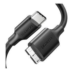 CABLE USB-C A MICRO-B MACHO 1M US312, PARA DISCO DURO EXTERNO, UGREEN