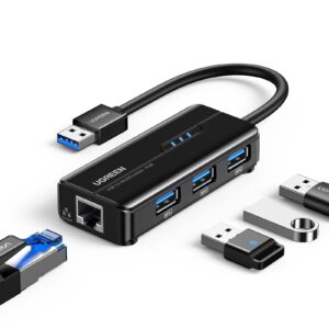 HUB USB 3.0 3 PUERTOS + PUERTO RJ45 GIGABIT UGREEN 20265