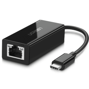 ADAPTADOR USB-C 2.0 A ETHERNET RJ45 10 100Mbps NEGRO UGREEN, 30287