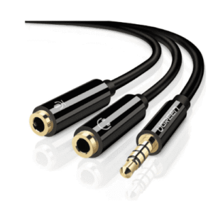 CABLE DE AUDIO 3.5 MACHO A 3.5 HEMBRA DOBLE, UGREEN AV14