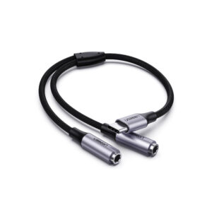 CABLE DE AUDIO USB-C A 3.5 HEMBRA 25CM PLATEADO, UGREEN AV144U, 30732