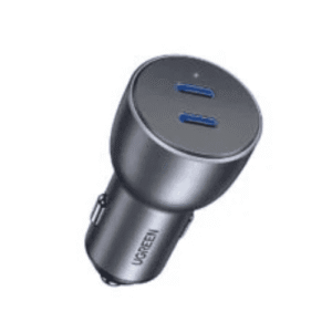 CARGADOR DE CELULAR CON CONEXION EN CIGARRERA DE CARRO, UGREEN 2 PUERTOS USB-C 40W CD213