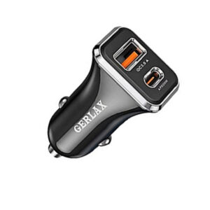 CARGADOR CUBO CARRO GC-13S USB +USB C, 38W, GERLAX