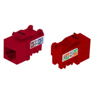 JACK NEXXT CAT6 UNSHIELDED KEYSTONE 110 TYPE RED