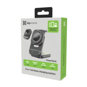 CARGADOR INALAMBRICO KLIP XTREME , KDC-150, 3 EN 1: TELEFONO/AUDIFONO/APPLE WATCH