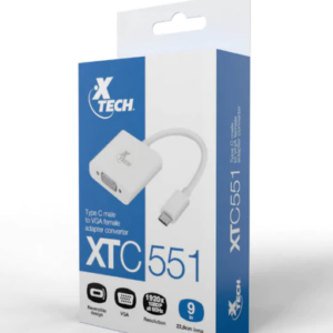 ADAPTADOR DE TIPO C A VGA, XTECH XTC-551, 22.8CM