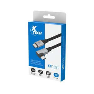 CABLE USB-C 2.0 M/M XTECH XTC-531 3MTS. 60W, TIPO L
