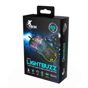 MOUSE GAMING XTECH XTM-620 7 BOTONES 7200DPI, LIGHTBOUZZ