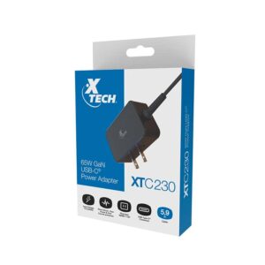 CARGADOR TIPO C 65W 110-240VAC XTECH XTC-230