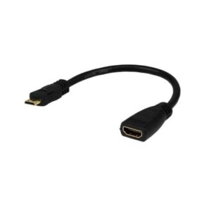 ADAPTADOR DE MINI HDMI A HDMI ARGOM, 6"/15CM ARG-CB-0052
