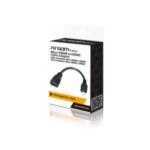 ADAPTADOR DE MICRO HDMI A HDMI HEMBRA 6"/15CM ARGOM ARG-CB-0054 A00173