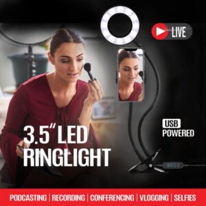 ARO DE LUZ, SPOTLIGTH 9300, LUZ LED, 3.5 CON ABRAZADERA, ARGOM ARG-LP-900BK A00554