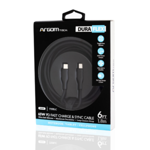 CABLE DE SILICON TIPO C A TIPO C A TIPO C DBE65 W DE 6 PIES/1.8M DURA FLEX