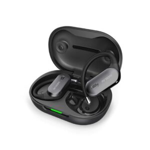 AURICULARES DEPORTIVOS ARGOM SKEIPODS E90 CON IA ENC, DISEÑO OPEN-EAR COLOR NEGRO, ARG-HS5090BK
