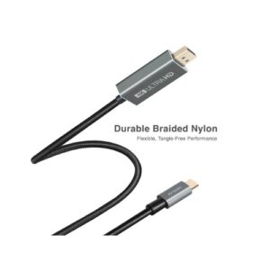 CABLE TIPO C A DISPLAY PORT 4K 30HZ DE NAILON TRENZADO DE 1.8M/6FT ARG-CB-0096