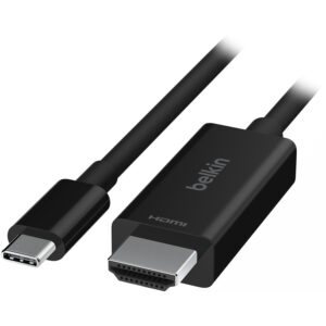 Belkin Connect - Cable adaptador - 24 pin USB-C macho a HDMI macho - 2 m - negro - pasivo, admite 8K60Hz, admite modo Alt DP