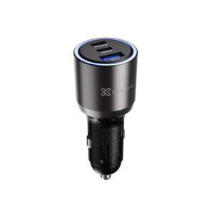 Klip Xtreme KCC-140 - Car power adapter - 140 Watt - 2 x 24 pin USB-C / 9 pin USB Type A - Cellular phone / Tablet - Car - Para Smartphones, tablets, small devices