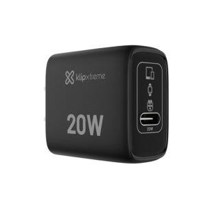 Klip Xtreme - Power converter / charger - 20 Watt - 24 pin USB-C - Cellular phone / Tablet - Wall - Para Smartphones, tablets, small devices