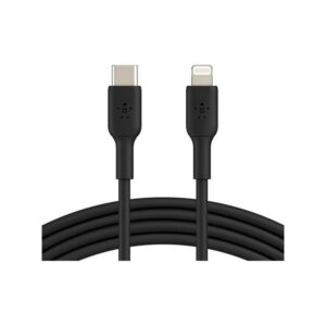 Belkin BOOST CHARGE - Cable Lightning - 24 pin USB-C macho a Lightning macho - 1 m - negro - suministro de potencia USB (18W)