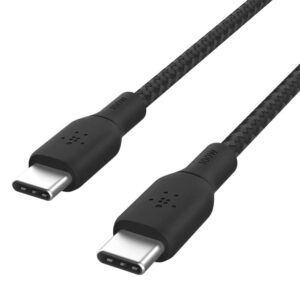 Belkin BOOST CHARGE - Cable USB - 24 pin USB-C (M) a 24 pin USB-C (M) - 2 m - negro - para Apple 10.9-inch iPad Air; Google Pixel 5, Pixel 6; Samsung Galaxy Note20, S21, S21 5G, S22