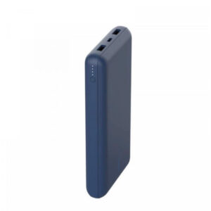 Belkin - Cargador portátil - 20000 mAh - 15 vatios - 3 conectores de salida (USB, 24 pin USB-C) - en el cable: USB-C - azul