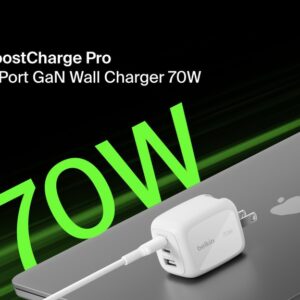 Belkin - Wall Charger - Lithium ion - Para Apple / Samsung phones - 70W USB-C PD PPS 2 USB-C