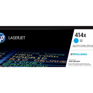 HP 414X - Alto rendimiento - cián - original - LaserJet - cartucho de tóner (W2021X) - para Color LaserJet Enterprise M455, MFP M480; Color LaserJet Pro M454, M479, MFP M479