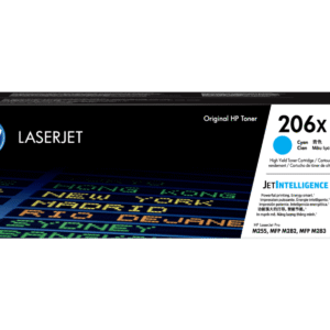 HP 206X - Alto rendimiento - cián - original - LaserJet - cartucho de tóner (W2111X) - para Color LaserJet Pro M255, M283, MFP M282, MFP M283