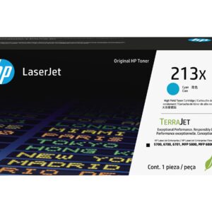HP 213X - Alto rendimiento - cián - original - LaserJet - cartucho de tóner (W2131X) - para Color LaserJet Enterprise 6700, MFP 5800, MFP 6800; LaserJet Enterprise Flow MFP 6800