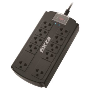 Forza Power Technologies - Surge suppressor - AC 110/220 V - 10 Tomas de Corriente - Material retardador de llama - Interruptor automático de sobrecarga