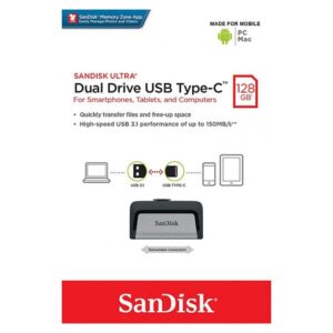 SanDisk Ultra Dual - Unidad flash USB - 128 GB - USB 3.1 / USB-C