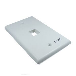 PLACA DE PARED PARA RED MARCA LINET EPA007 DE 1 PUERTO, BLANCO