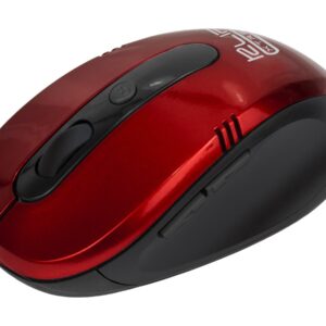 Klip Xtreme KMW-330 Vector - Ratón - ergonómico - óptico - 6 botones - inalámbrico - 2.4 GHz - receptor inalámbrico USB - rojo