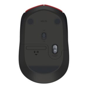 Logitech M170 - Ratón - diestro y zurdo - inalámbrico - 2.4 GHz - receptor inalámbrico USB - rojo
