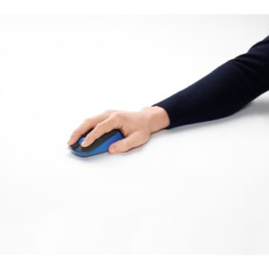Logitech M190 - Ratón - óptico - 3 botones - inalámbrico - receptor inalámbrico USB - azul
