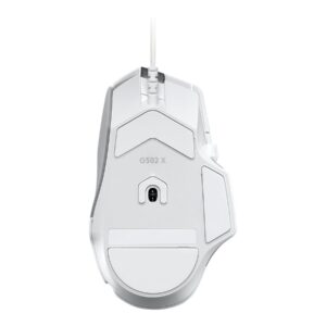 Logitech G502 X Wired Gaming Mouse - LIGHTFORCE hybrid optical-mechanical primary switches, HERO 25K gaming sensor, compatible with PC - macOS/Windows - White - Ratón - óptico - cableado - USB - blanco